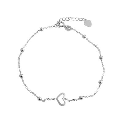 Серебряный браслет на ногу без камней (2079439)