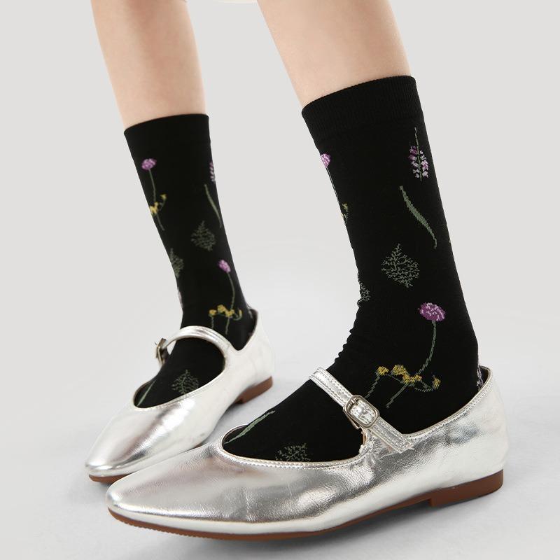 3 пары женских весенне-летних модных хлопковых носков с рельефным рисунком