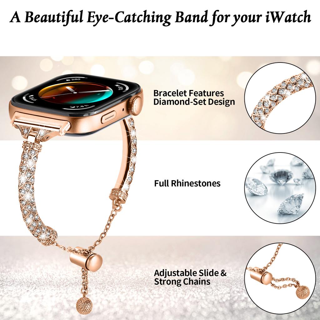 Для Huawei Watch Fit 3 металлический ремешок со стразами браслет ремешок