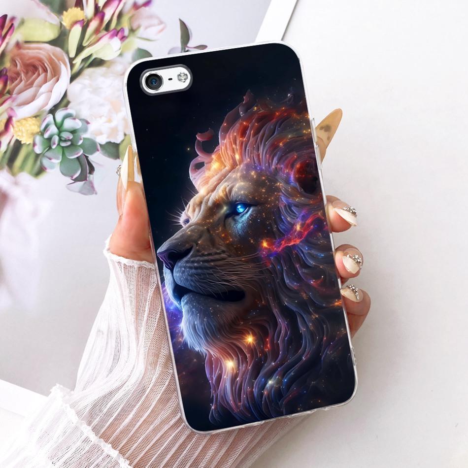 Для iPhone 5 5 SE (2016) 4 4s Крутой чехол для телефона с узором Дракон и Тигр Для iPhone5 iPhone4 Мягкие силиконовые TPU чехлы
