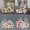 Нежно-розовые свадебные цветочные украшения - Искусственные свадебные цветочные композиции для помолвки и банкетных залов