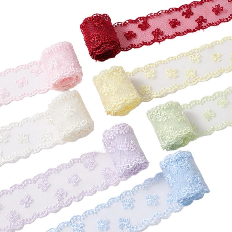 1/2M тканевая лента подарочная упаковка волнистая кромка лента кружевные аксессуары вышивка волнистый край DIY головной убор полое кружево ручная работа 4 см