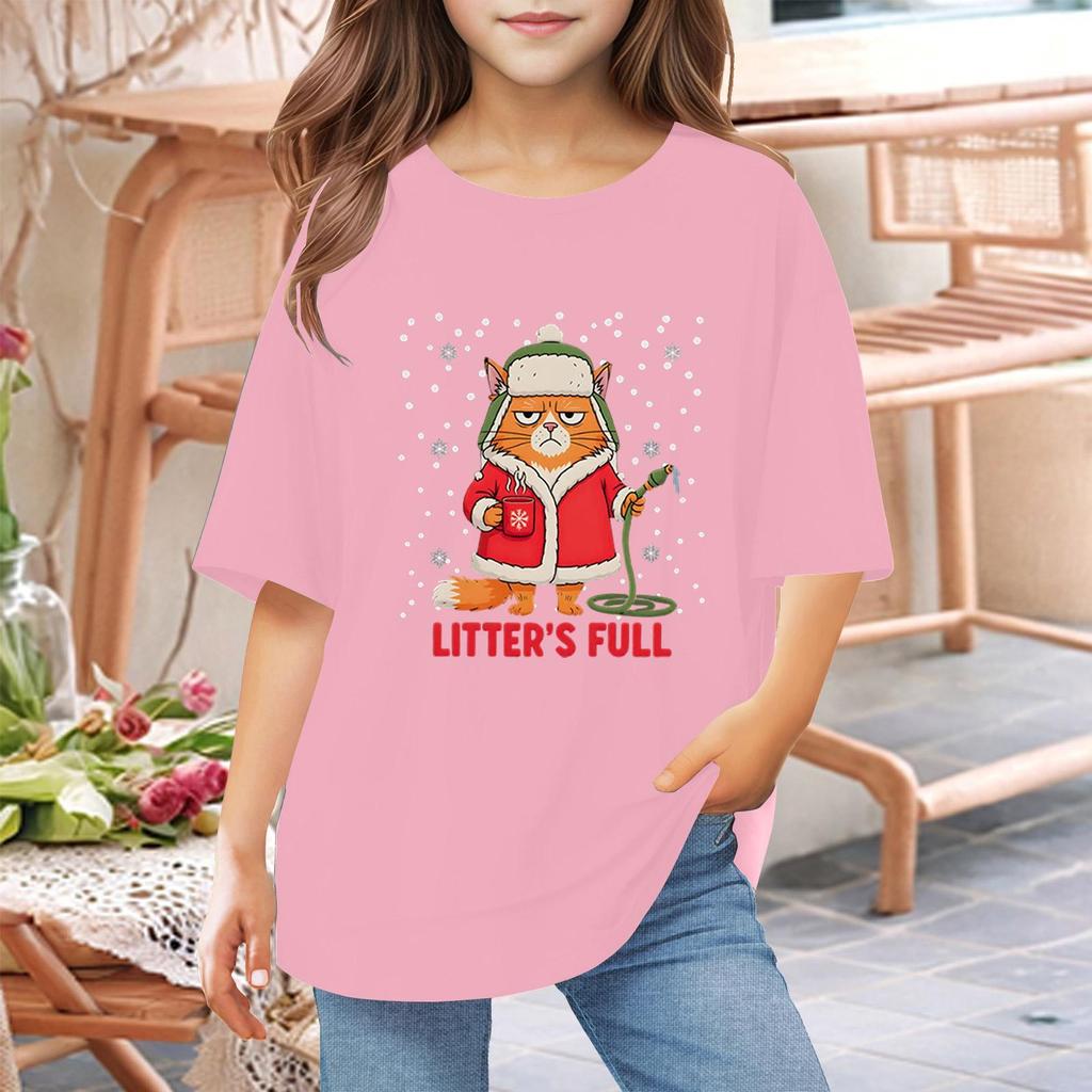 Toddler Girl Boy T-Shirts Kids Top Boys And Girls Printed Short Sleeved T-shirt 1-12Y