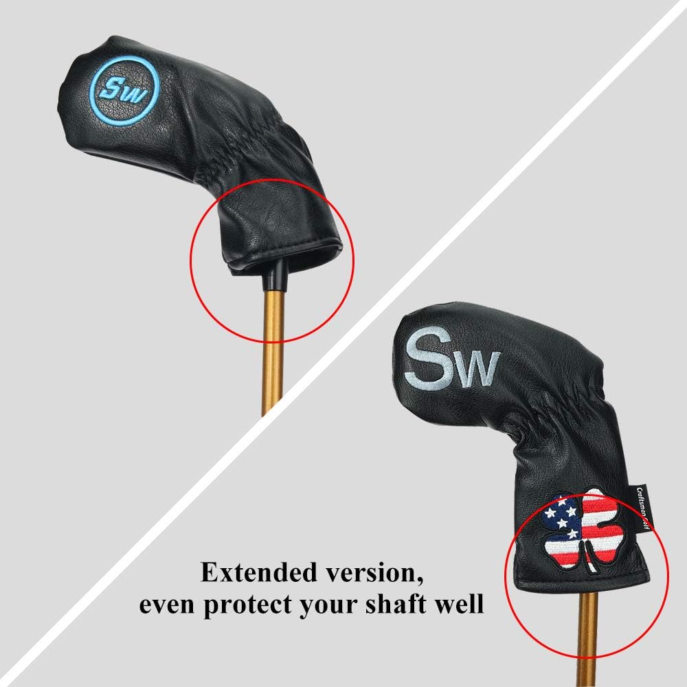 CRAFTSMAN GOLF 11pcs /Set USA US Flag Clover Leather Left Right Black White Green Dark Blue Iron Covers Headcover Also Available for Custom Version