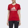 Adidas Round Neck Casual Logo Short Sleeve T-Shirt Women T-Shirts Red EH3876