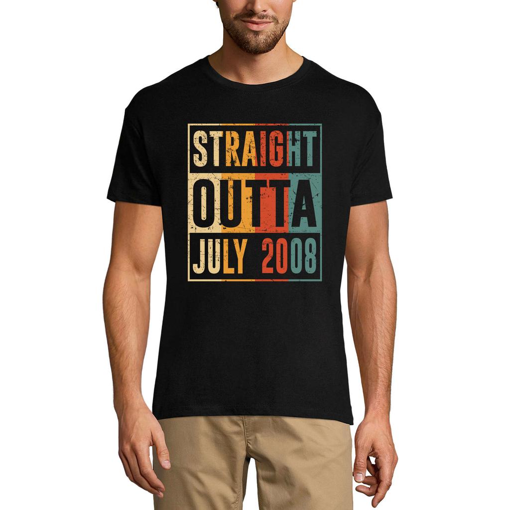 Мужская футболка Vintage Straight Outta July 2008 - Подарок на 13-й день рождения Подарочная футболка