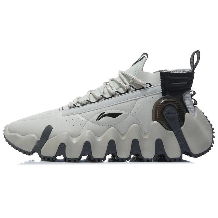 Баскетбольные кроссовки Li Ning Wu Xing 2 Wntr из искусственной кожи с отражающей способностью, амортизацией, нескользящие, с низким верхом, в стиле ретро, мужские кроссовки AGBR057-1