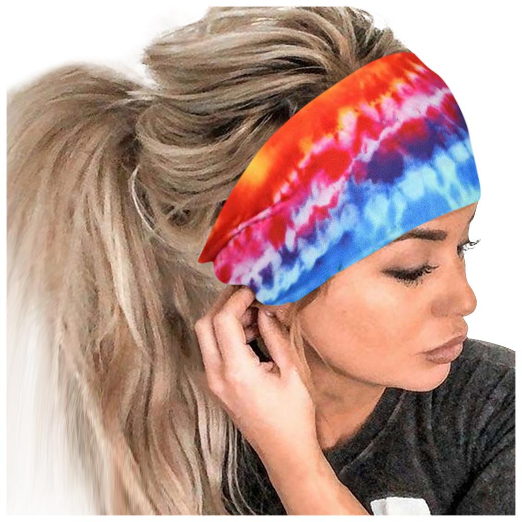 Женская повязка на голову с принтом, спортивная повязка для волос с широким краем, повязка на голову для йоги, мягкая повязка для волос, головной убор, повязка для волос