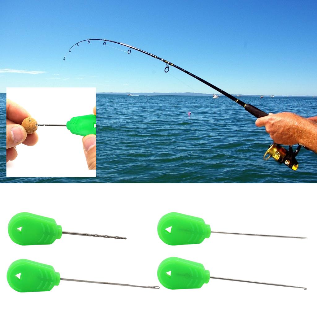 4 In 1 Bait Needles Baiting Tackle Rig Tools Carp Fishing Bait Equipment Set Stainless Steel Fishing Rigging Bait Needle