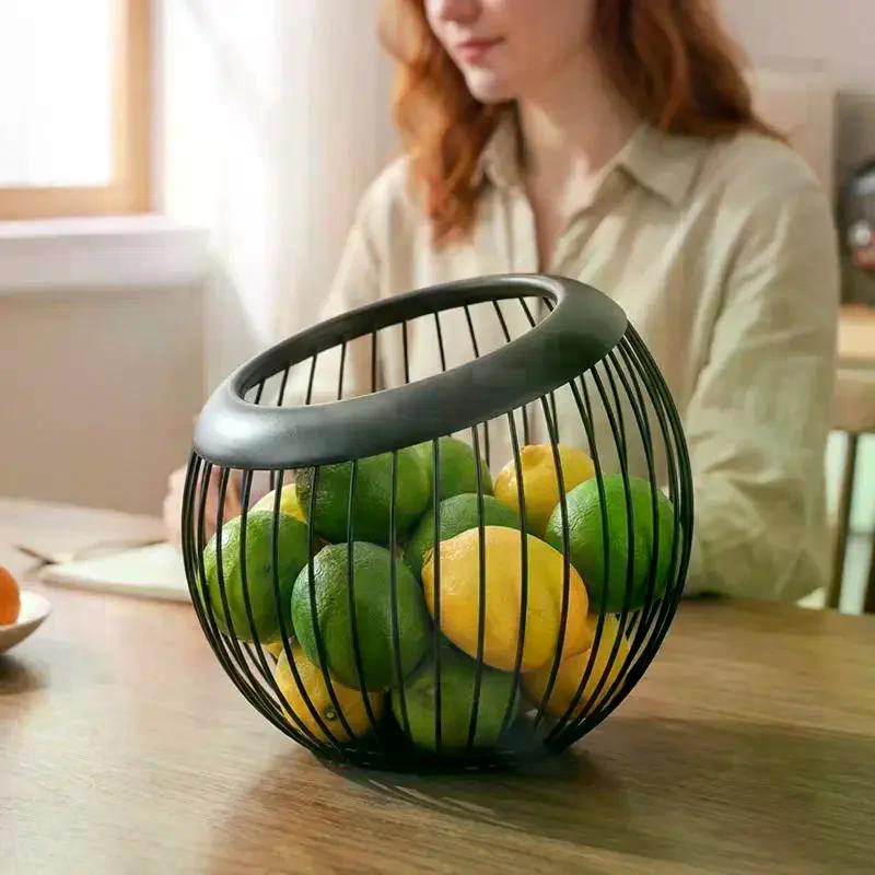 Iron Wire Coffee Pod Holder Large Capacity Basket for Kitchen Countertop Coffee Station Organization