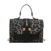 Elegant Retro Leopard Pattern Small Square Purse For Women Sophisticated Fashion Accessory
