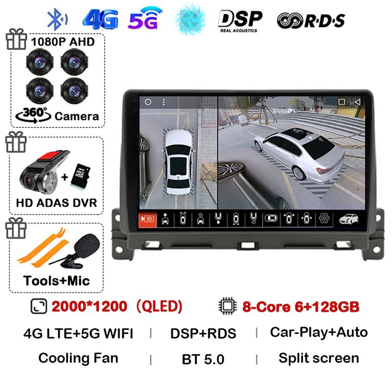 Автомагнитола Android 14 Carplay Auto для Great Wall Wingle 7 2018 2019 2020 Стерео Видео GPS Навигация WIFI Мультимедийный плеер DSP