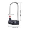 Security Lengthened Shackle Lock 4 Digit Combination Padlock Durable Password Lock  Suitcase
