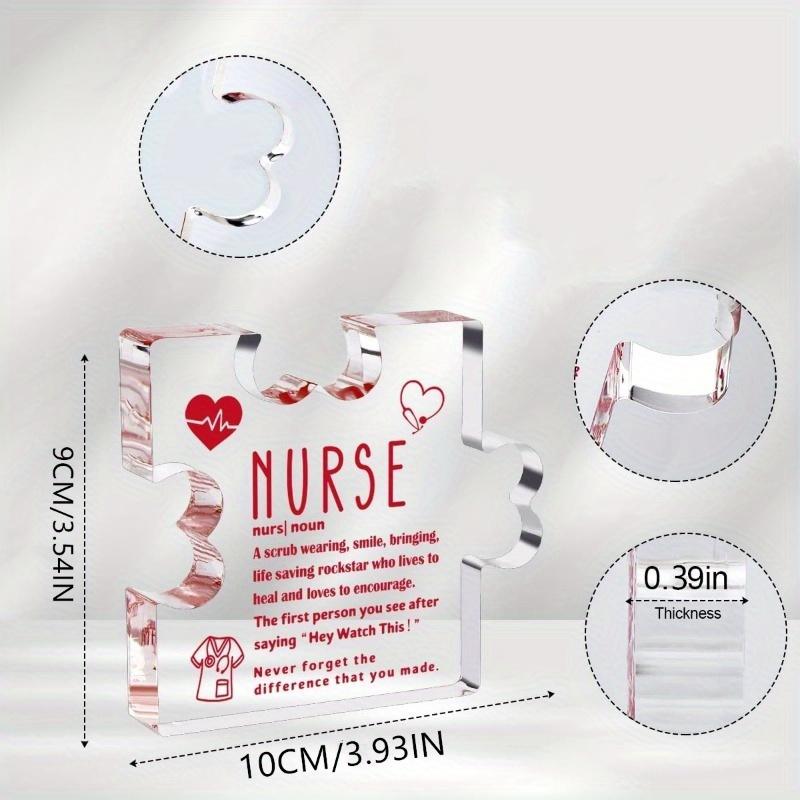 Irregular Nurse Appreciation Gift - Unique Acrylic Table Sign for Medical Professionals