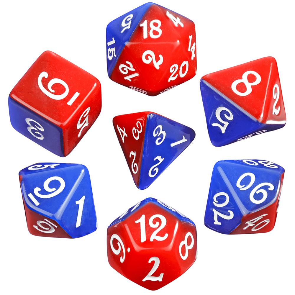Набор многогранных кубиков DND, двухцветные кубики для DND RPG D4 D6 D8 D10 D12 D20, подарочная игрушка