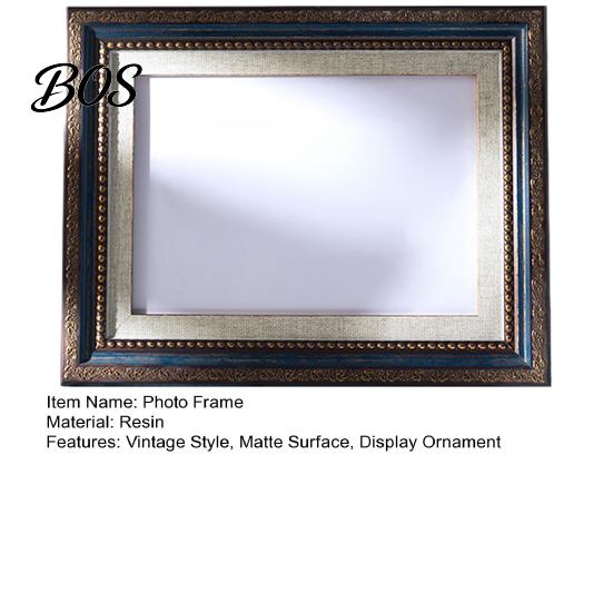 Retro Carved Frame Vintage Photo Frame, Art Mat Picture for Tabletop Display Rustic Home Decor & Wall Mount, Decorative Studio Portrait Photos