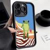 Чехол для телефона с изображением милой лягушки из мультфильма для iPhone 15 Pro, чехол для iPhone 11 13 12 14 16 Pro Max XR XS X 7 8 Plus SE, мягкий чехол-бампер