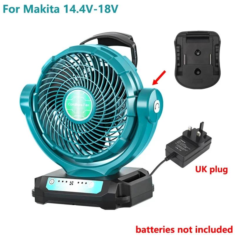 Строительный вентилятор для помещений и улицы Для аккумуляторов Makita/Bosch 14.4V-18V Li-ion Сетевой/постоянный ток Электроинструмент Вентилятор Вилка UK/US/EU Бесщеточный двигатель