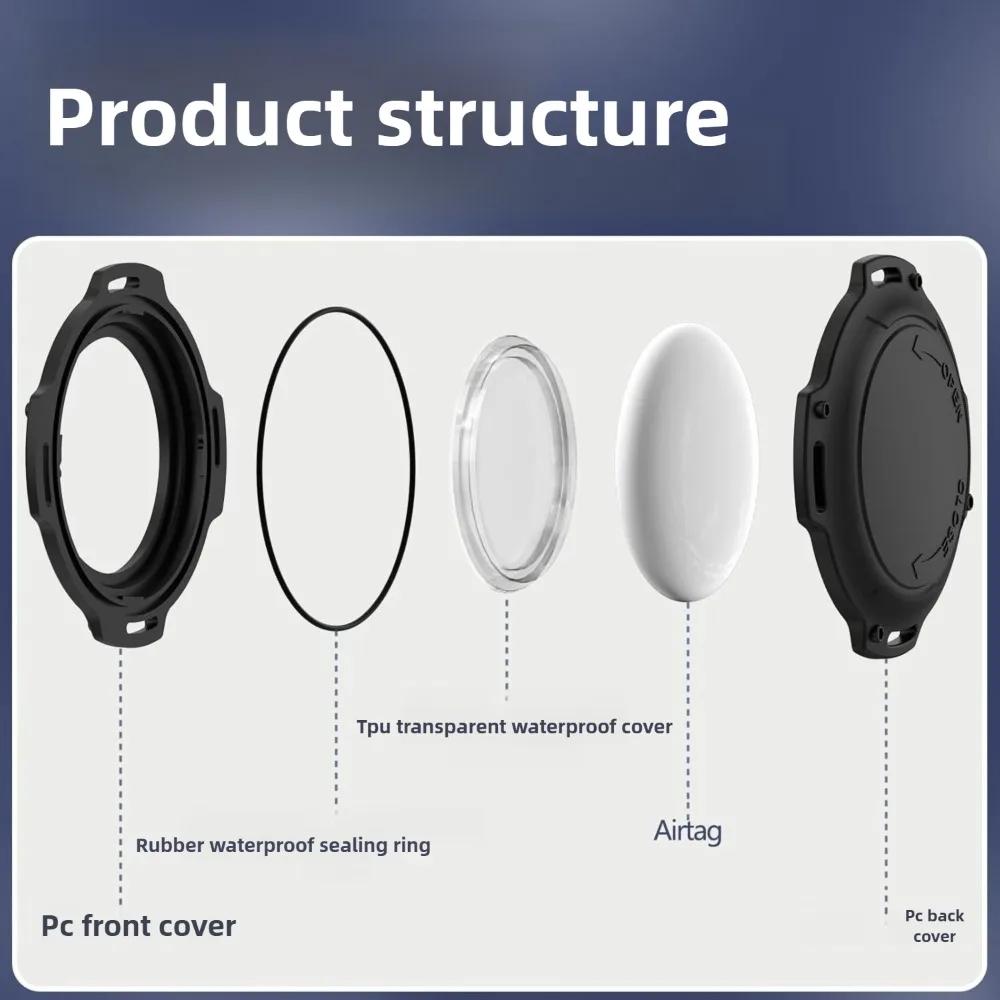 For Airtag Armor Case Protective Shockproof Rugged Skin Cover Air Tag Holder Airtags Accessories Anti-Lost Keychain Key Ring Bag
