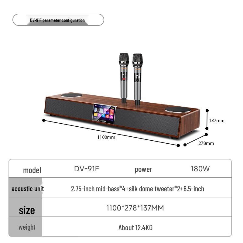 SANSUI DV-91F Универсальная домашняя KTV система звуковая панель CN вилка (адаптер в комплекте) (Китайская версия)