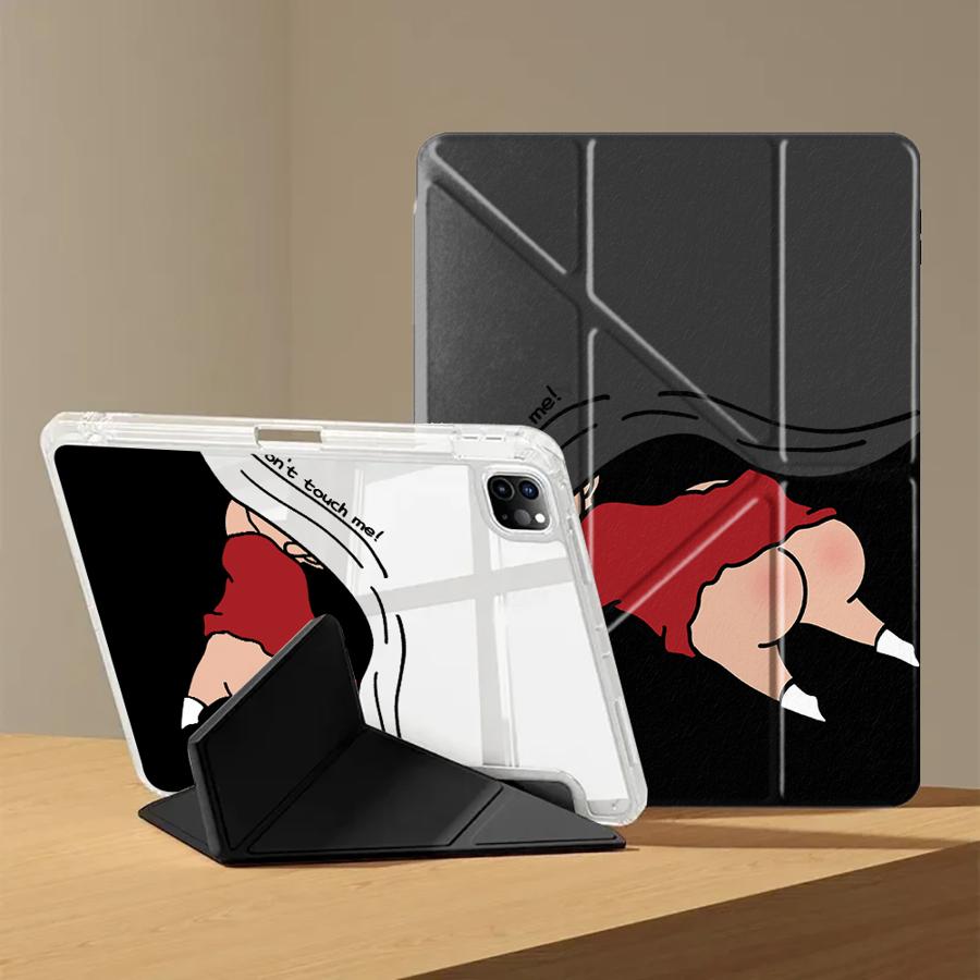 Y-Fold Holder Cover Tablet Case For iPad Pro 2025 Pro 11th 10th 9th 8th 7th 12.9inch Mini 6 7 Air 4 5 M3 M2 1 2 M4 11inch Crayon