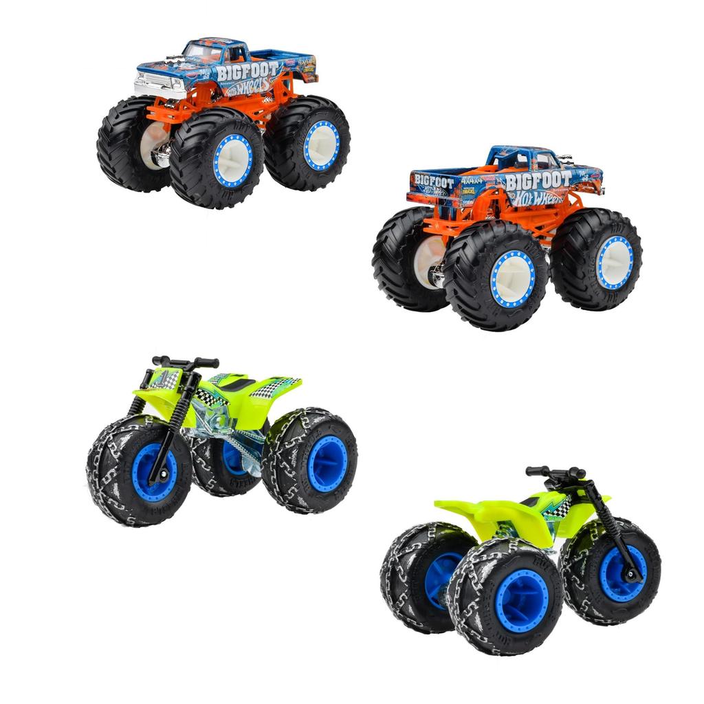 Hot Wheels Monster Truck Assortment в коробке, содержащей 8 лет и 164 [Проданные мини-автомобили] [3 шт.] 984B-FJY44