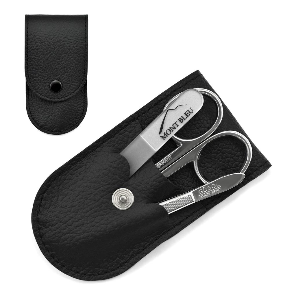 GÖSOL 3-piece Manicure Set In Leather Case, Made In Germany