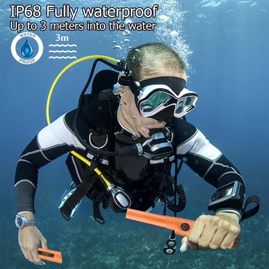 Портативный металлоискатель TC-110 с указателем точного местоположения GP-pointer, ручной металлоискатель, позиционирующий стержневой детектор, водонепроницаемый IP68