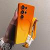 Luxury Gradient Color Magsafe Case for Samsung Galaxy S25 S24 S23 S22 S21 Ultra S25 Plus Liquid Silicone Soft Hand Chain Cover