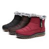 Fashion New Winter Shoes Women Snow Boots Thick Sole Waterproof Flat Non-slip Ladies Ankle Boots Warm Plush Black Red Plus Size 41 D327