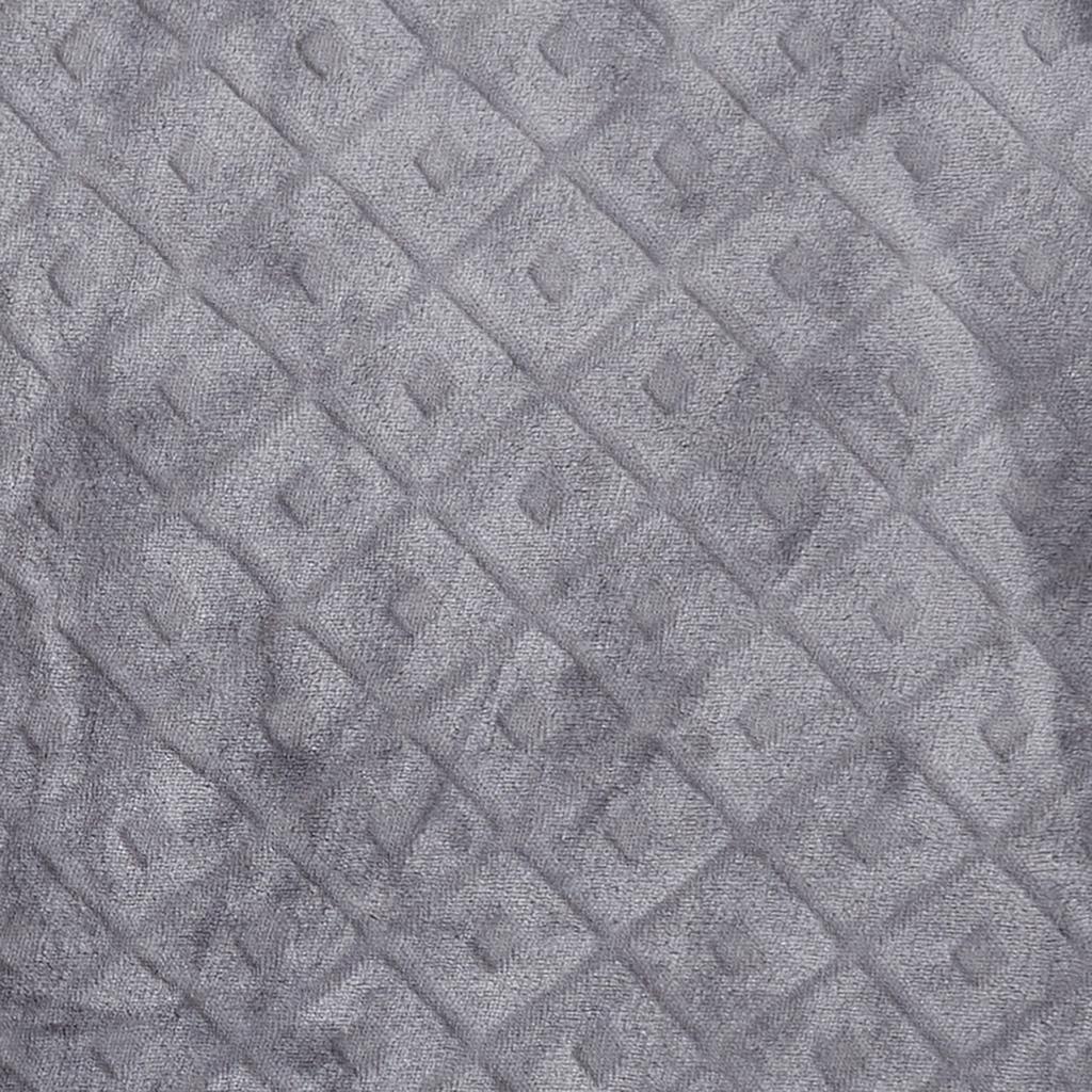 Les Trésors De Lily [A3515] — Серое бархатное одеяло «Скарлетт». (рельефный) - 140x200 см