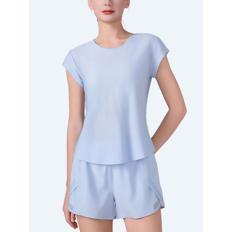 Women's Quick-Dry Yoga & Running T-Shirt - Loose, Comfortable, Slimming, Breathable Short Sleeve for Summer Fitness