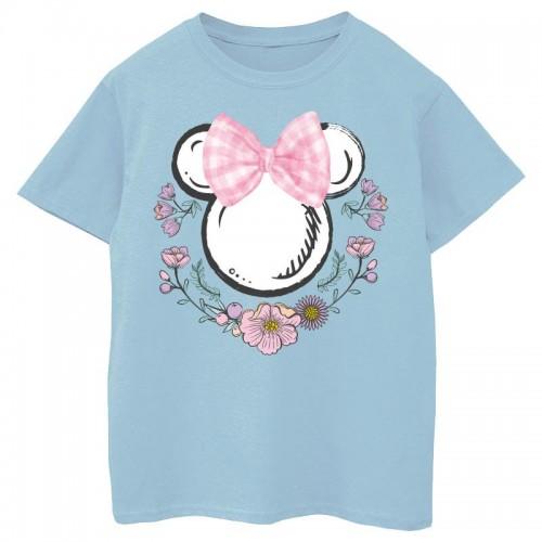 Disney Girls Minnie Mouse Bows & Flowers Cotton T-Shirt