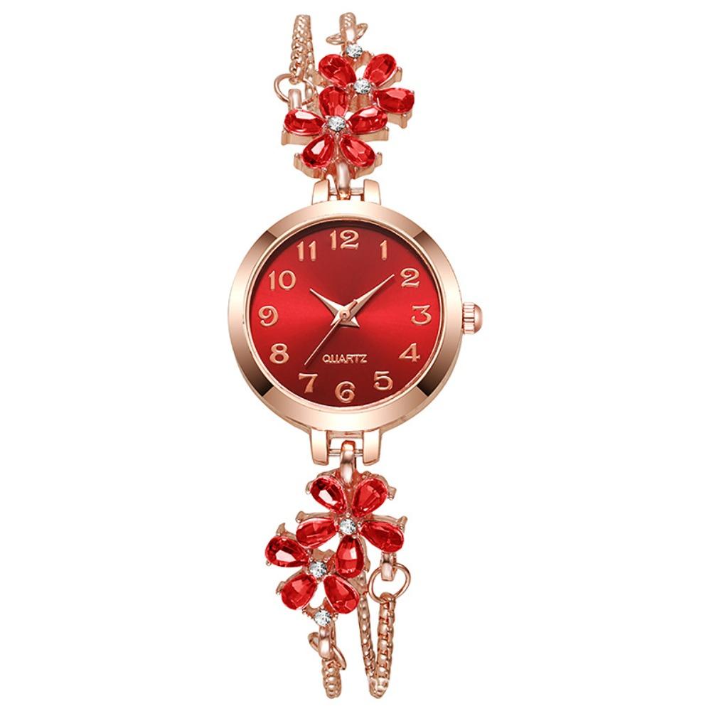 Adjustable Bracelet Watch Quartz Movement Flower Bracelet Watch Women's Quartz Watch  Gift Giving