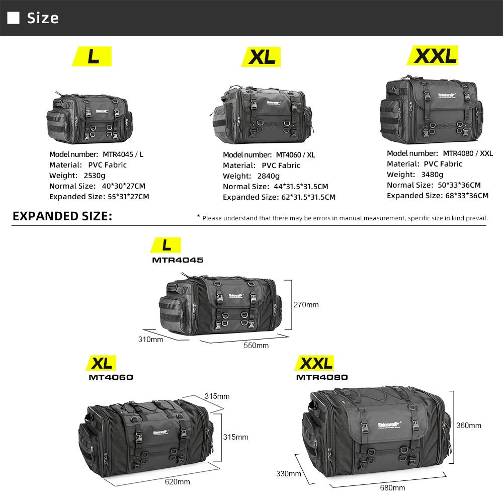 Расширяемая сумка на заднее сиденье мотоцикла Большая вместительная сумка для мотоцикла Универсальная задняя сумка для езды на мотоцикле