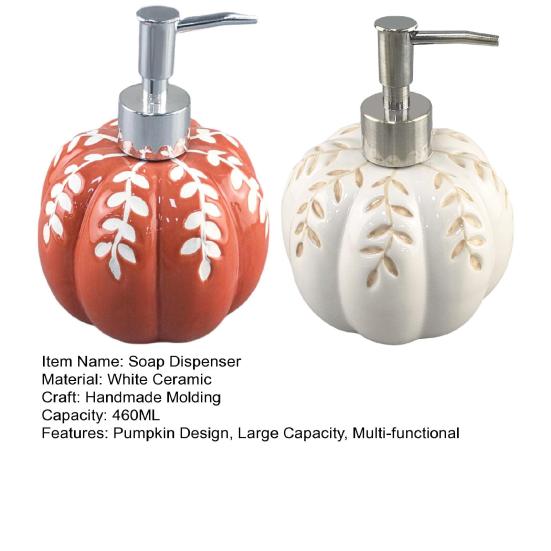 2Pcs 460ML Halloween Pumpkin Liquid Soap Dispenser Shampoo Body Hand Wash Shower Gel Facial Cleanser Container Bathroom Refillable Empty