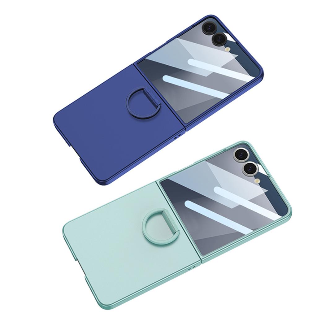 Подходит для чехла для мобильного телефона Samsung Z Flip7, чехол с D-образным кольцом-подставкой, пленка, ультратонкая защитная крышка