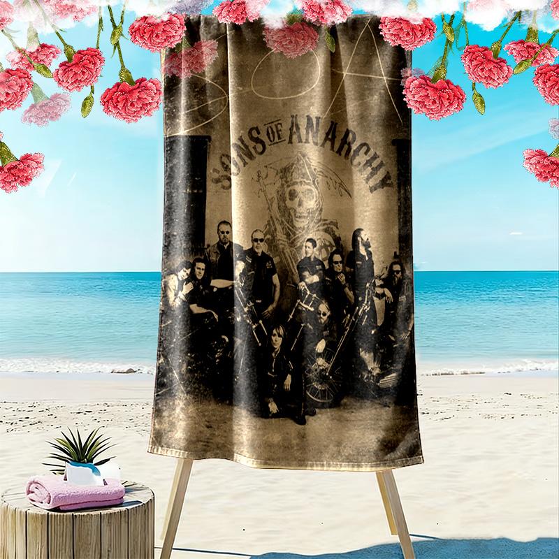 Rebellion Brotherhood beach towel soft Beach towel for vacation photos quick-drying swim towel Outdoor pool towel swim printing