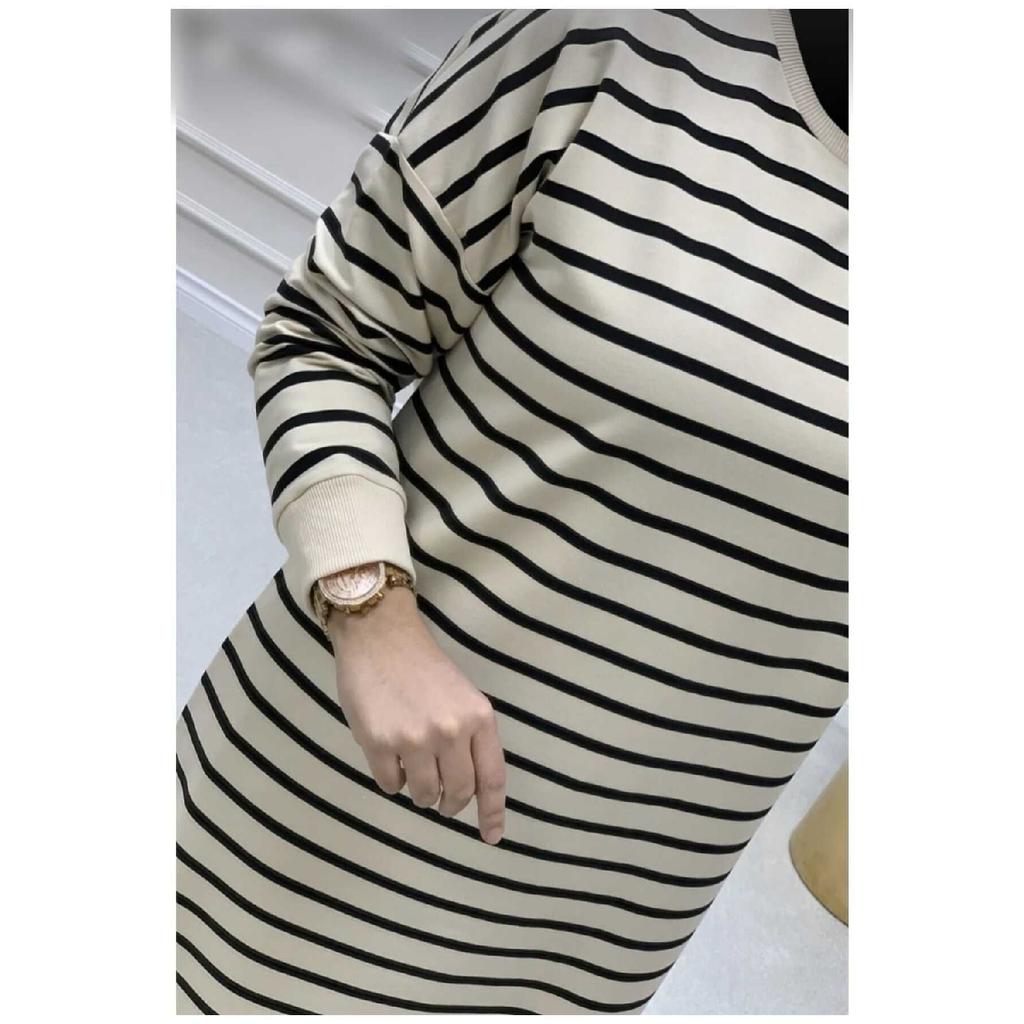 Туника из двух ниток Туника в хиджабе Туника в полоску Толстовка Платье Туника Сезонная осень