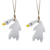 2Pcs Cute Color Changing Swing Goose Fashion Car Hanging Ornament Swing Duck Car Pendant  Wall Decor