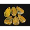 37-45 мм Натуральная Яшма Шмель Груша Кабошон Свободный Драгоценный Камень Лот 06 шт C-101