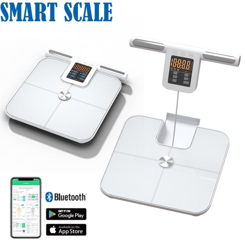 Bluetooth Электронные весы Умные весы Светодиодный дисплей Жир ИМТ Цифровой монитор Устройство для измерения веса тела