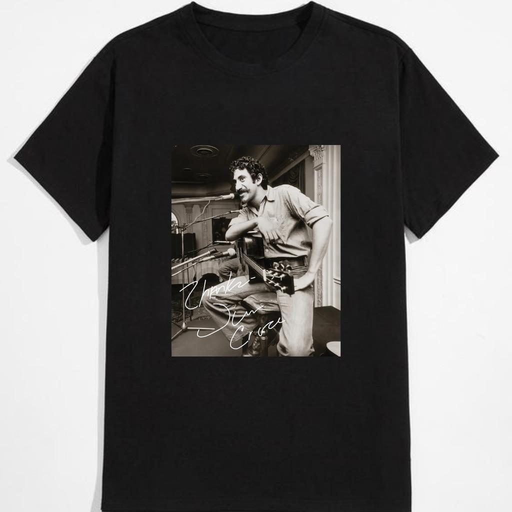 Jim Croce Signature Guitar Graphic T-Shirt Vintage Folk Rock Music Unisex Black