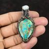 Shattuckite Copper Wire Pendant Copper Wire Wrapped Jewelry Shattuckite Copper Jewelry Rainbow Moonstone Gemstone Pendant Handmade Pendant