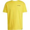 Adidas X National Geographic Collaboration Loose Fit Dopamine Round Neck Moisture Wicking Quick Dry Short Sleeve T-Shirt Unisex T-Shirts Yellow JD5955