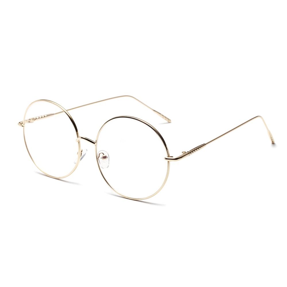 Fashion Round Glasses Women Men Metal Vintage Glasses Oversized Glasses Optical Eyeglass Frame Spectacles Eyeglasses
