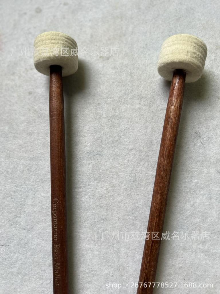 Solid Wood Handle White Tuning and Marching Drum Hammer with Felt Head Drumstick