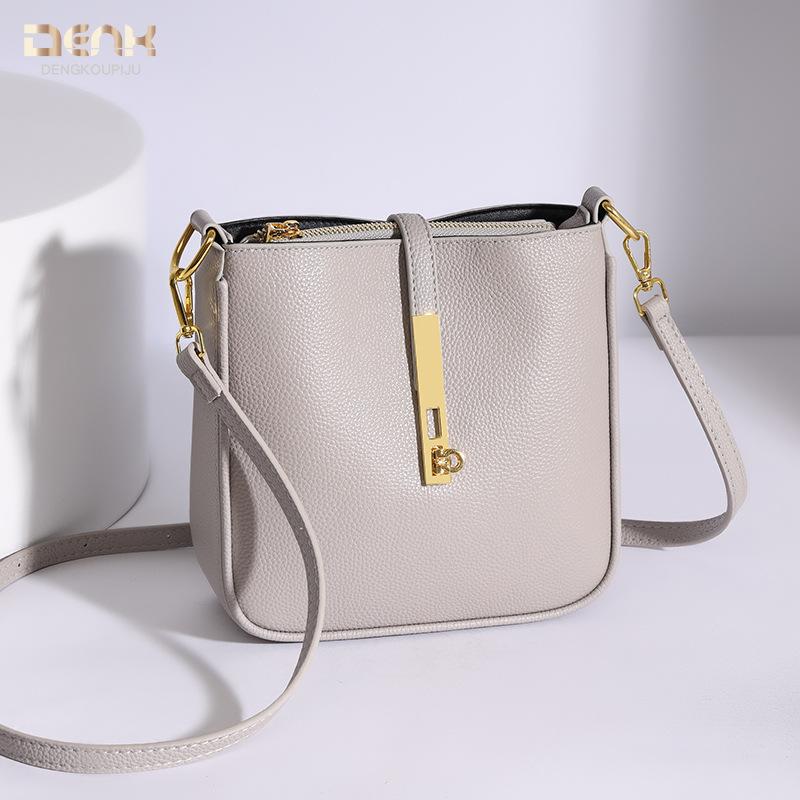 Женская сумка из натуральной кожи Универсальная сумка через плечо Модная сумка на плечо Сумка под мышкой Сумка-ведро