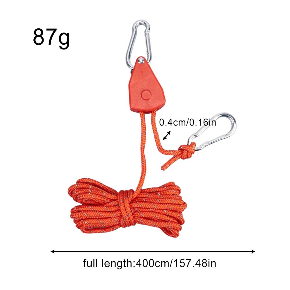 Adjustable Ratcheting Rope Tie Downs Heavy-Duty Rope Hanger Heavy-Duty Lock Ratchet for Cargo Lights Tents Garage Various