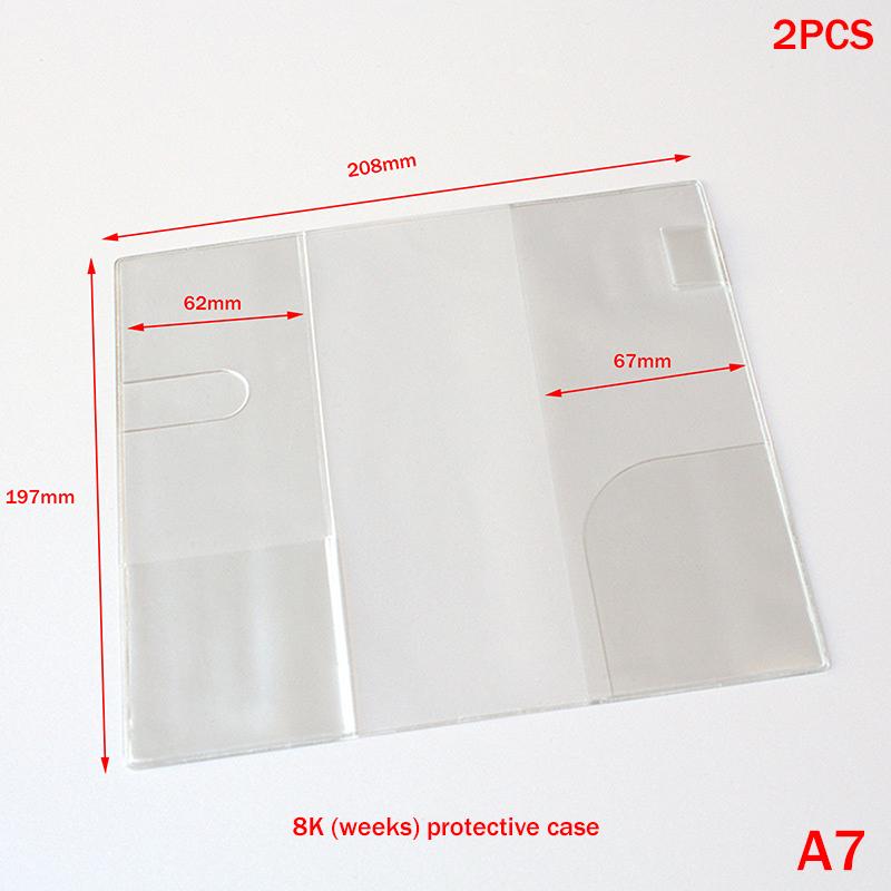 Waterproof PVC Protective Notebook Sleeve for A6 A5 Diary Journal Planner Dustproof Transparent Cover for School Office